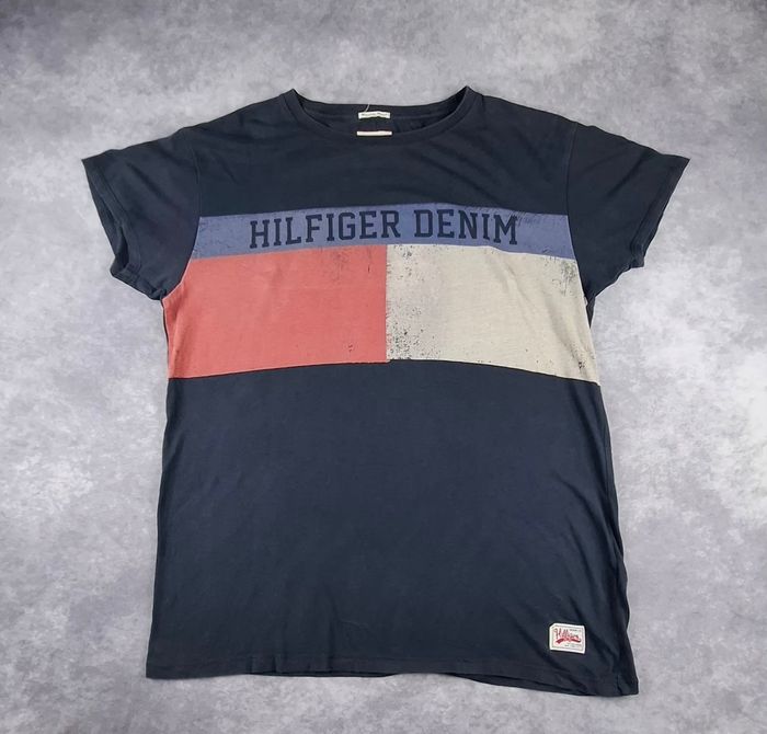 T-shirt Hilfiger Denim - Logo Vintage Flag - Taille M - photo numéro 1