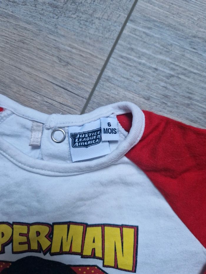 T shirt ML "superman" 6 mois - photo numéro 3