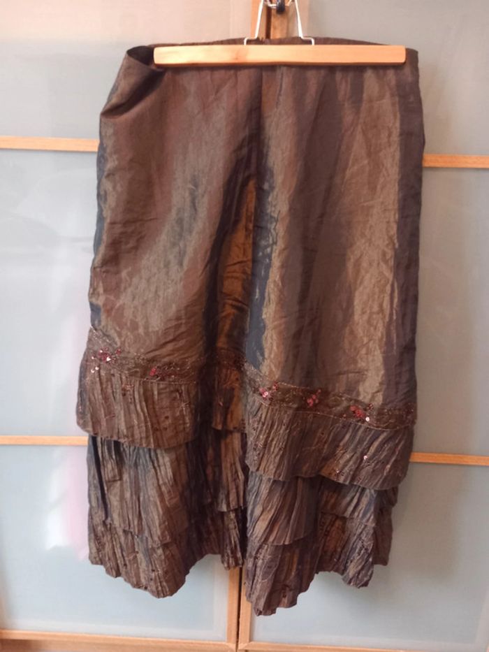 Jupe Marron Glacé Taille 40 - photo numéro 3
