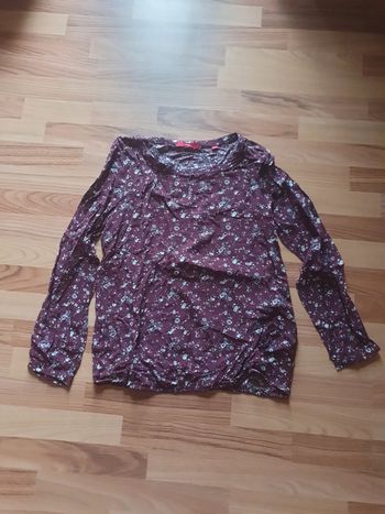 blouse St Oliver à fleurs violet t40 france
