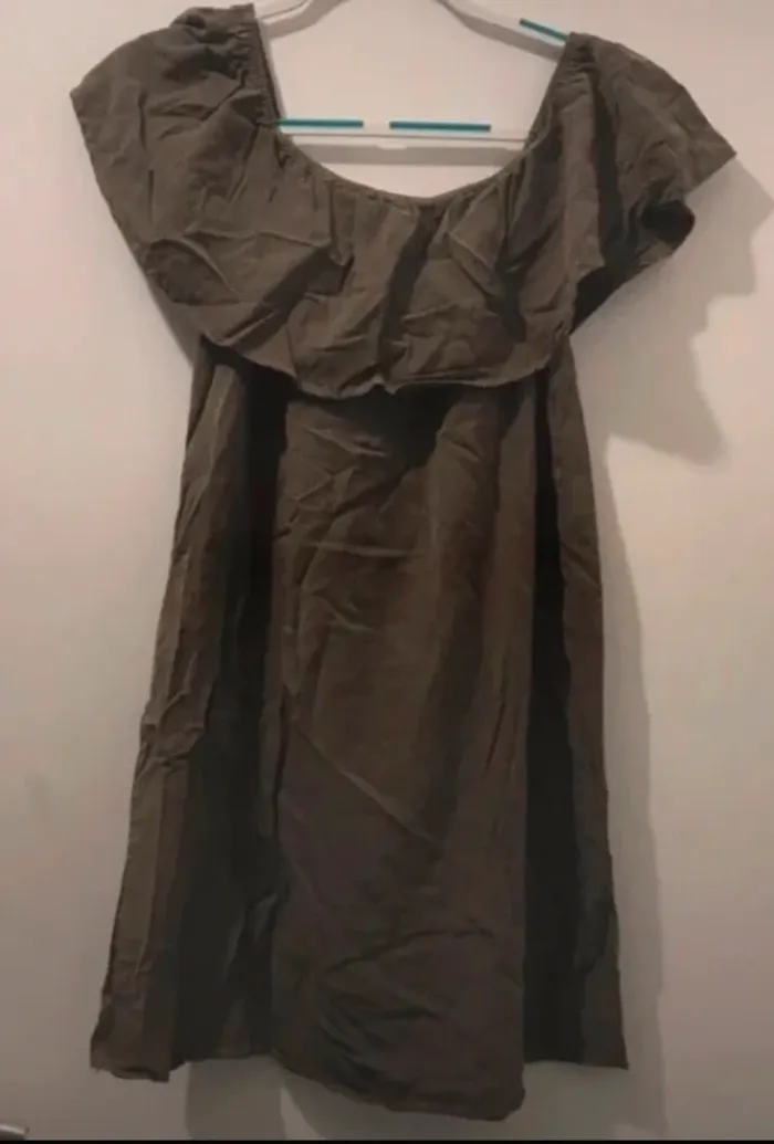 Robe été tunique femme pimkie epaules dénudée kaki militaire taille unique