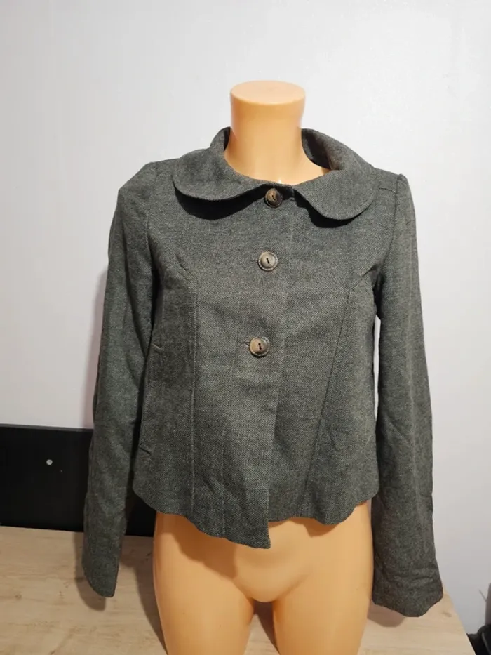 Veste habillé blazer grise, camaïeu taille S 36