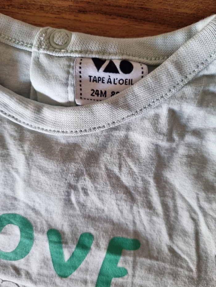 Lot de 2 t-shirt ML 24 mois - photo numéro 7