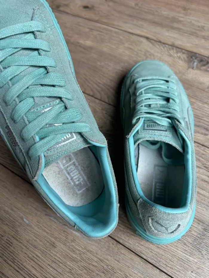 Baskets turquoises Puma femme 38 Tbe - photo numéro 8