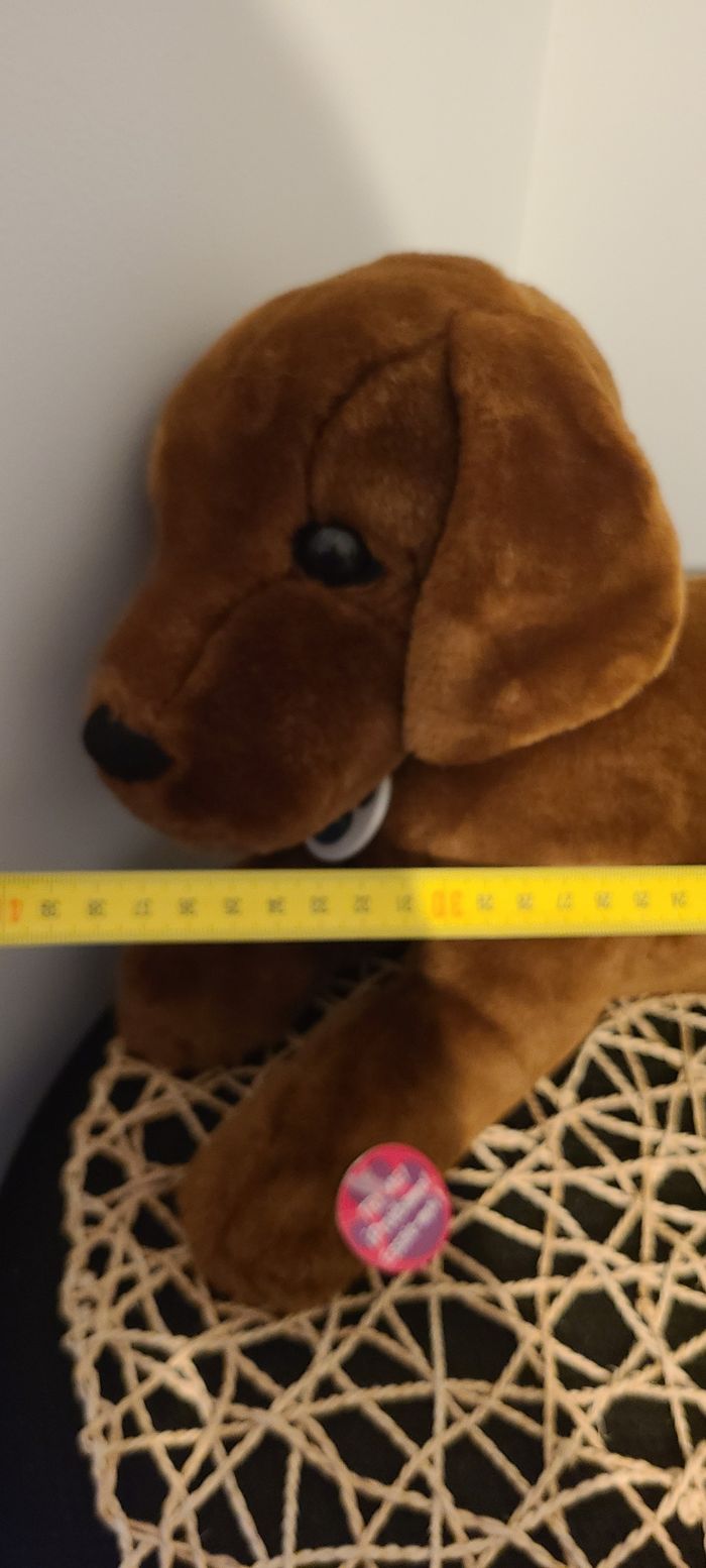 Peluche interactive NINTENDOGS Puppy Dog de 33 cm, adorable chien couché qui remue la queue - photo numéro 4