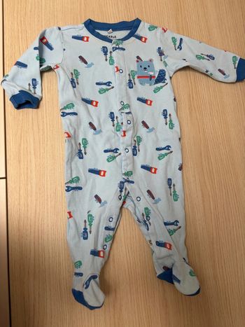 Pyjama Pekkle bleu outils taille 6 mois