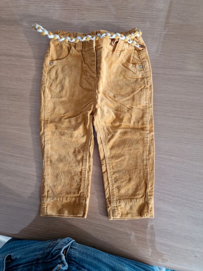 Pantalon velour moutarde tao