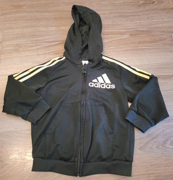 Veste noire à capuche Adidas 2-3 ans