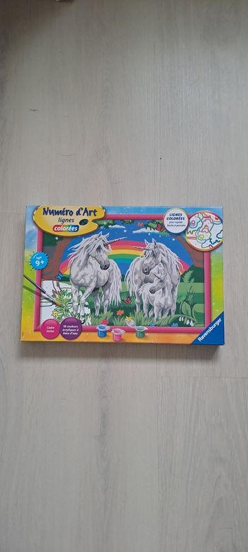 Numéro d'art lignes colorées