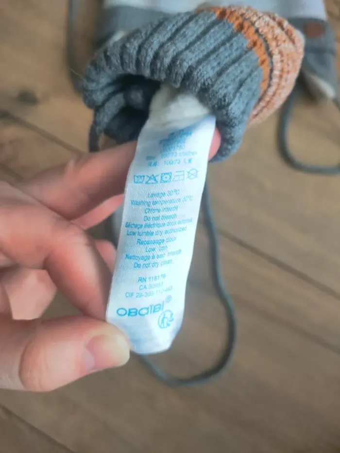 Ensemble bonnet et gants bébé garçon 12/18 mois Obaïbi - photo numéro 2