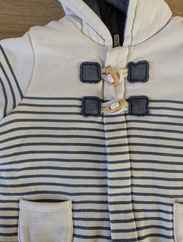 Veste molletonnée style marinière - photo numéro 3