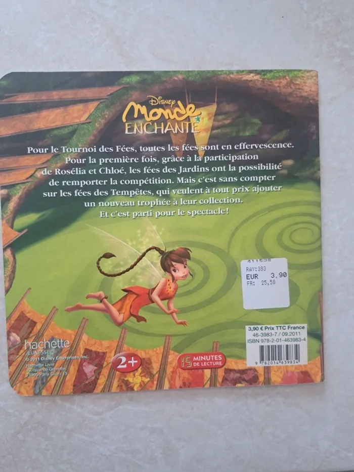 Livre La fée clochette Le Monde enchanté Disney en TBE - photo numéro 3
