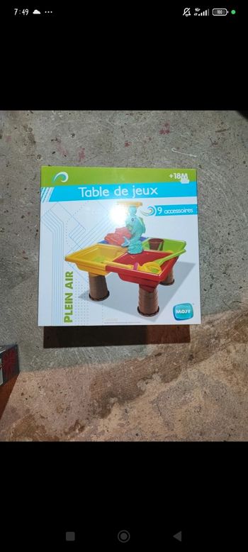 Table de jeux sable et eau incon