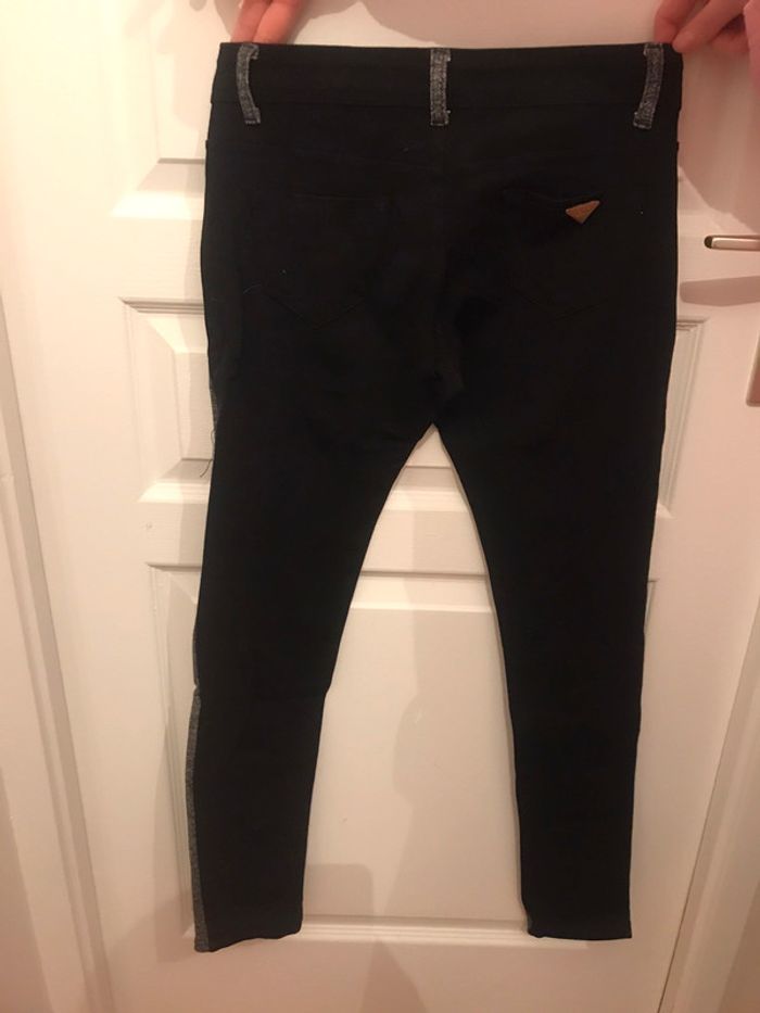 Jean élastique bicolore noir et gris taille 36 - photo numéro 2