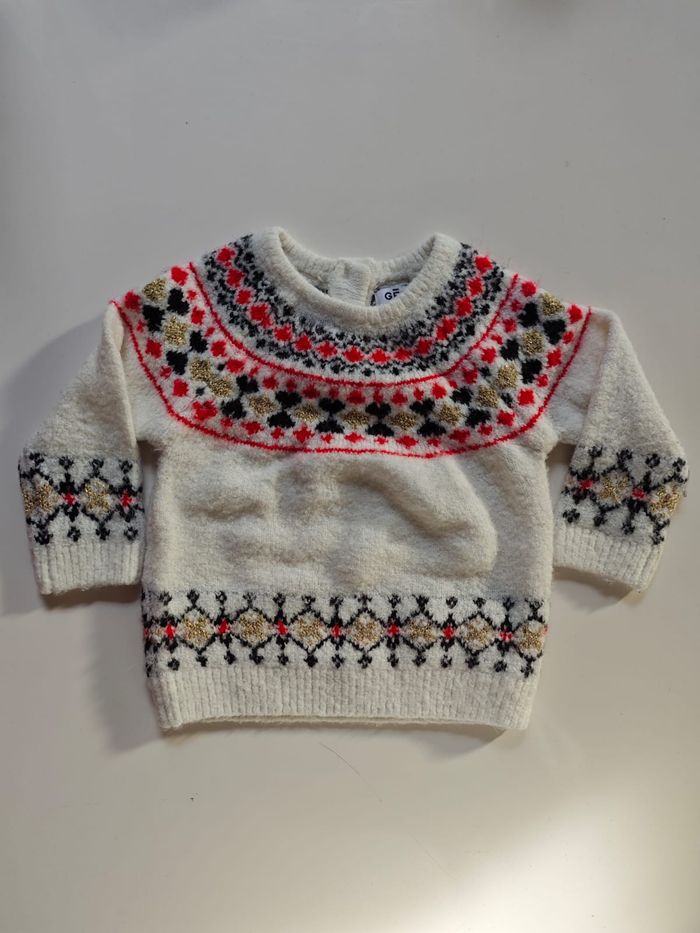Pull de noël Blanc épais et chaud Gémo 12 mois - photo numéro 5