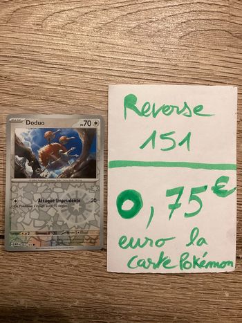 carte Pokémon doduo reverse 084/165 EV3.5 collection 151 FR neuf sortie de booster