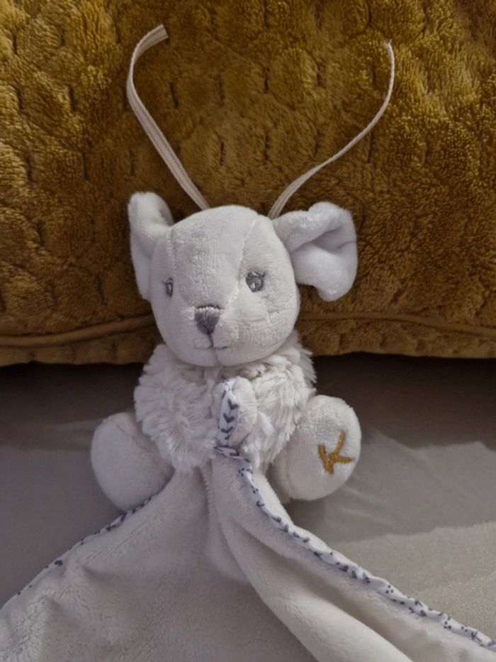 Doudou souris câline crème - photo numéro 2