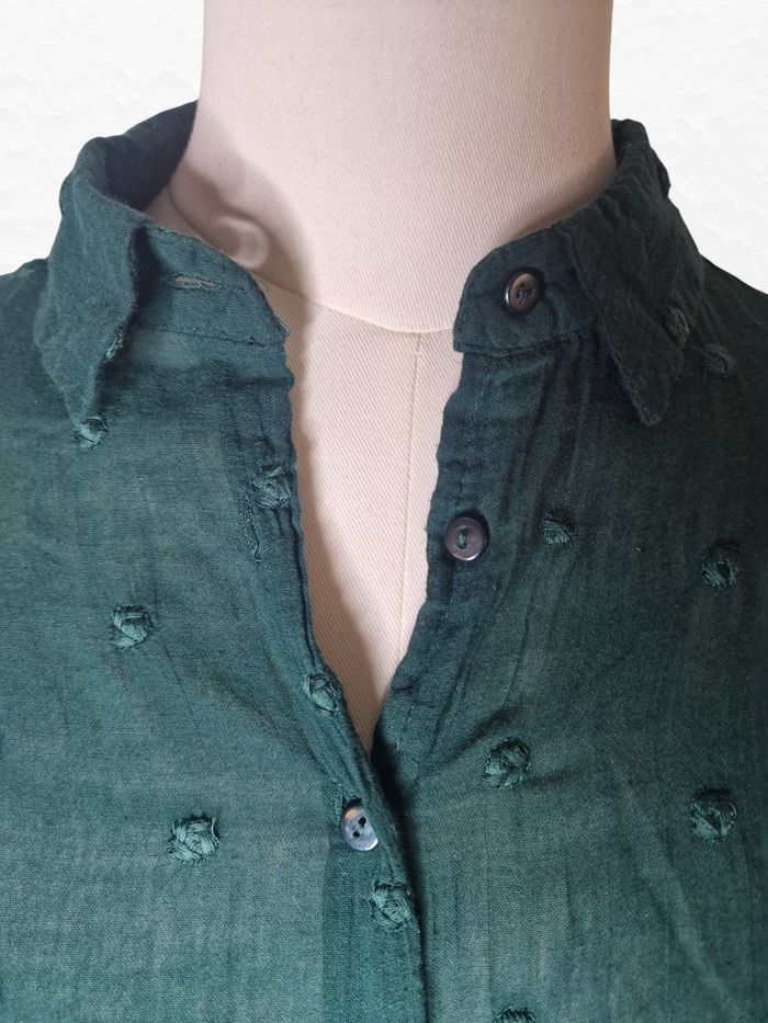 Chemisier manches longues Stradivarius –Taille S – Vert – État : Très bon - photo numéro 5
