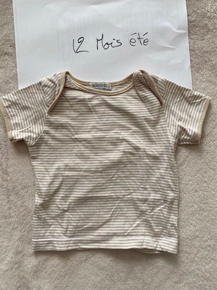 Lot de 2 T-shirts 👕 et 1 chemise 👔 manches courtes - 12 mois - Disney, Kid Kanaï, In extenso - TBE - photo numéro 2