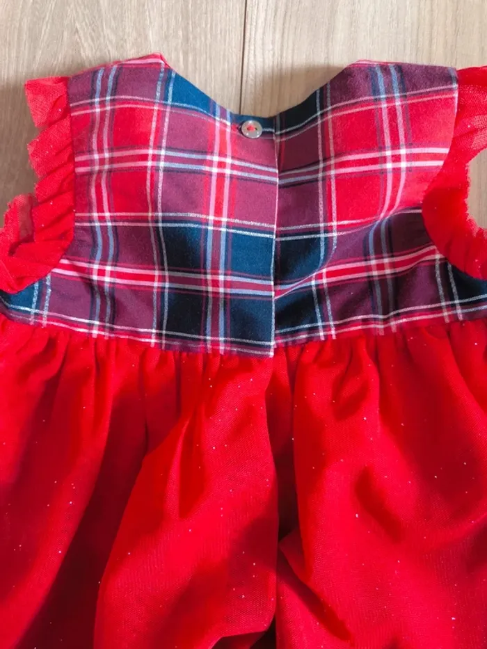 Robe de cérémonie bébé rouge à carreaux – Sergent Major – 6-9 mois - photo numéro 5
