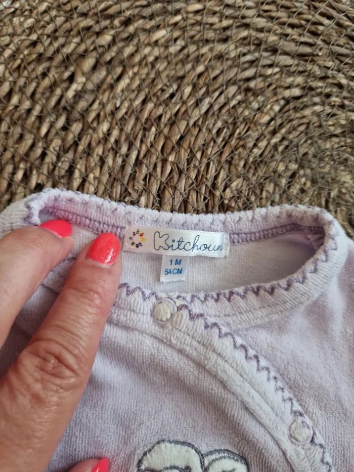 Joli pyjama chaud 1 pièce ouverture pressions devant taille 1 mois - photo numéro 3