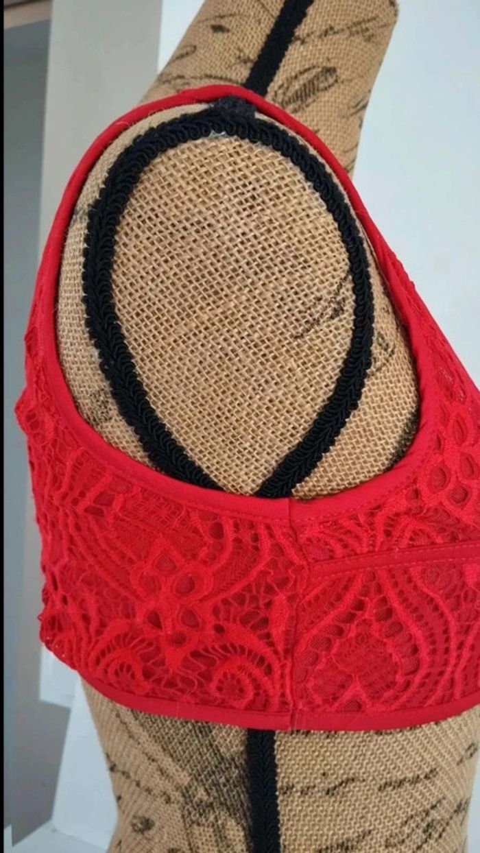 Petit haut rouge femme taille s/m - photo numéro 7