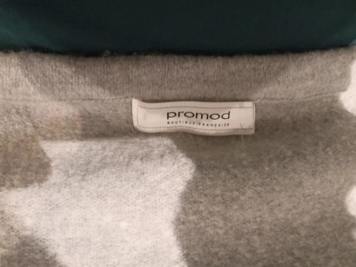 Pull femme gris col V taille M-Promod - photo numéro 5