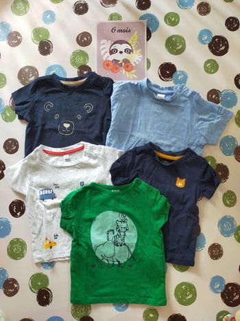 Lot de 5 t-shirts 6 mois