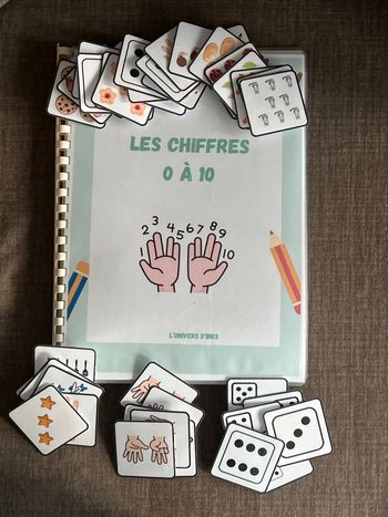 Livret plastifié chiffres 1-10