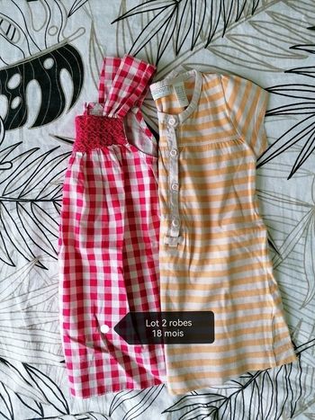 Lot 2 robes été fille 18 mois