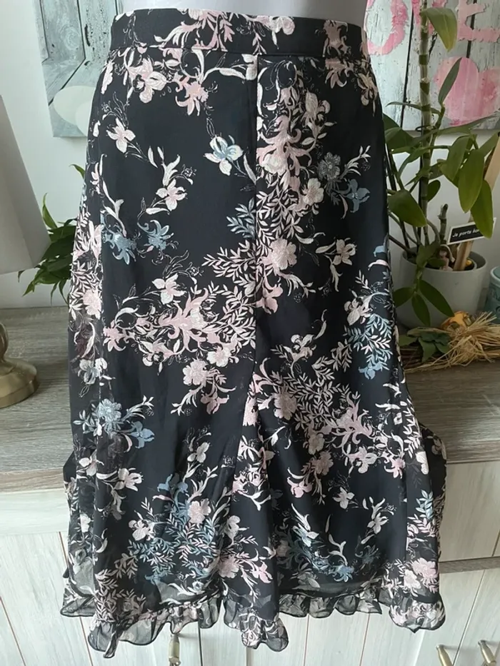 Superbe jupe en voile doublée en 50 de marque Afibel excellent état