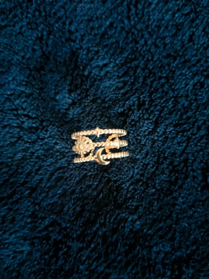 Bague dorée acier inoxydable