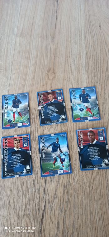 6 cartes football