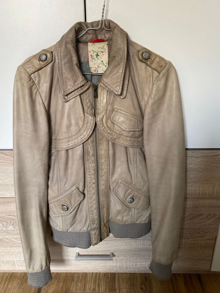 Veste en cuir icode esprit vintage