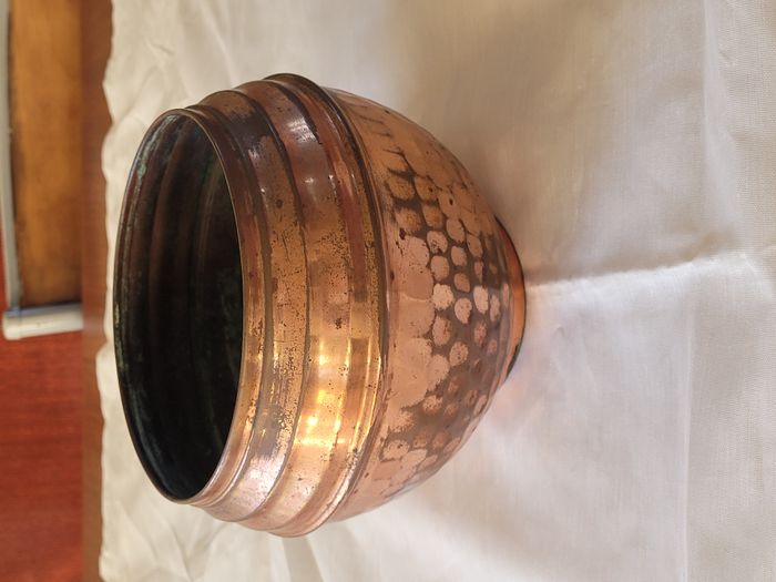 cache-pot cuivre - vintage