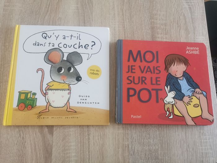 Lot de 2 livres sur le thème de l'acquisition de la continence "propreté" en très bon état