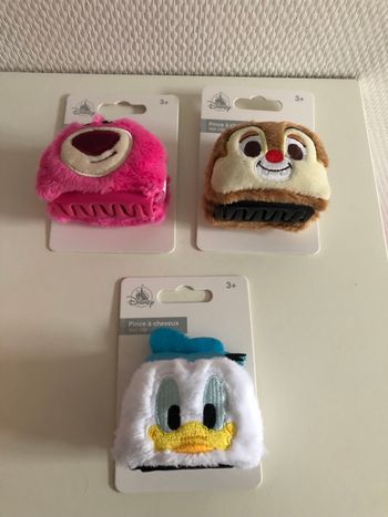 Lot de 3 pinces à cheveux Disneyland Paris