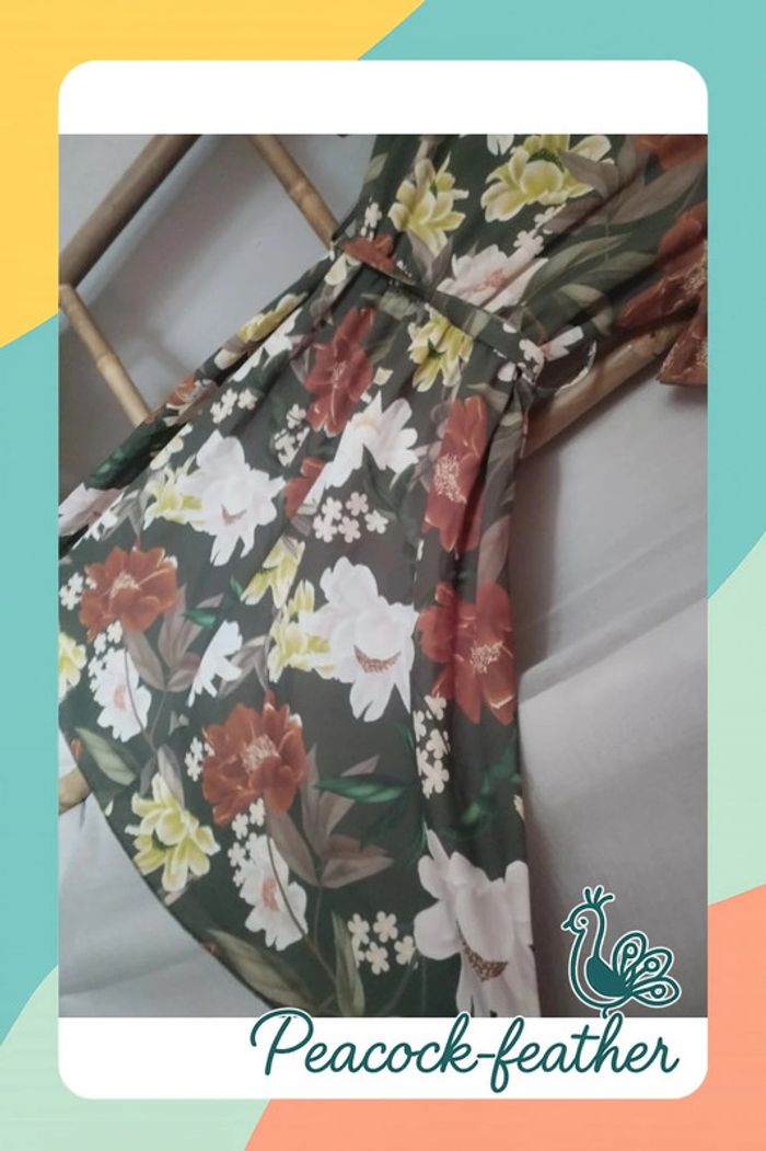 Robe verte fleurie TU - photo numéro 8