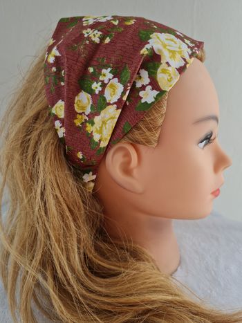 Bandeau fichu fleuri