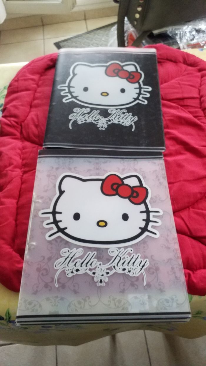 Lot de 2 classeurs hello Kitty bon état