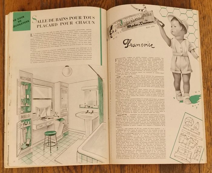 Ancien magazine modes et travaux 1954 vintage - photo numéro 15