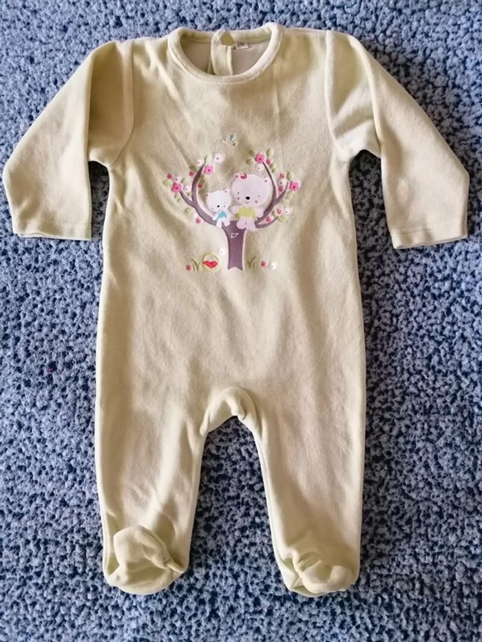 Pyjama velour fille taille 6 mois