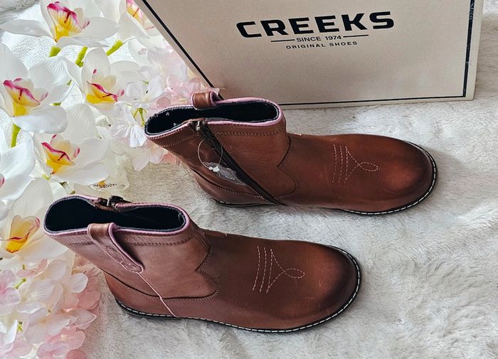 Bottes Bottines Cuir Zip Creeks T34 - photo numéro 3