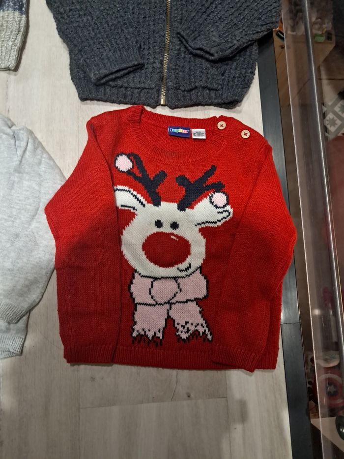 Lot de pulls et pulls de noël neuf et tbe 18mois garçon - photo numéro 2