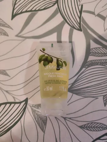 Yves rocher masque fraicheur au zeste de citron 3 minutes 50ml valeur 10€