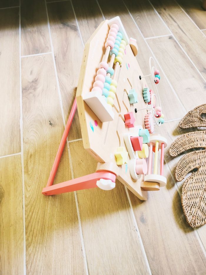 🌞Planche-panneau multi activités busy board en bois marque Vertbaudet - photo numéro 3