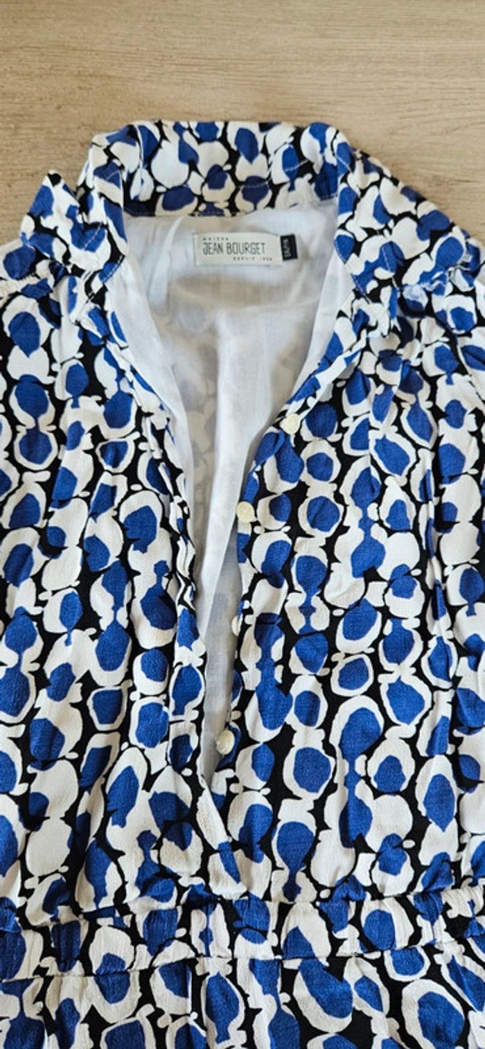 Robe classique à manches longues, blanche/bleue/noire, Jean Bourget, 6 ans - photo numéro 5
