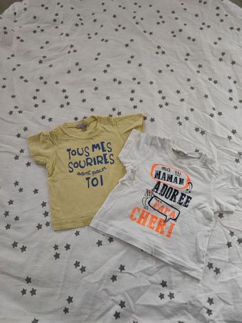 Lot de 2tee shirt
Grain de blé 6mois