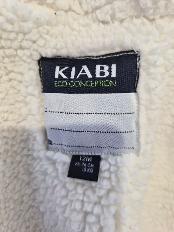 Manteau fourré gris a capuche, Kiabi, 12 mois - photo numéro 4