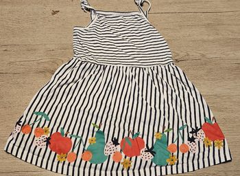 Robe d été à bretelles blanche et bleue, Palomino, 5 ans